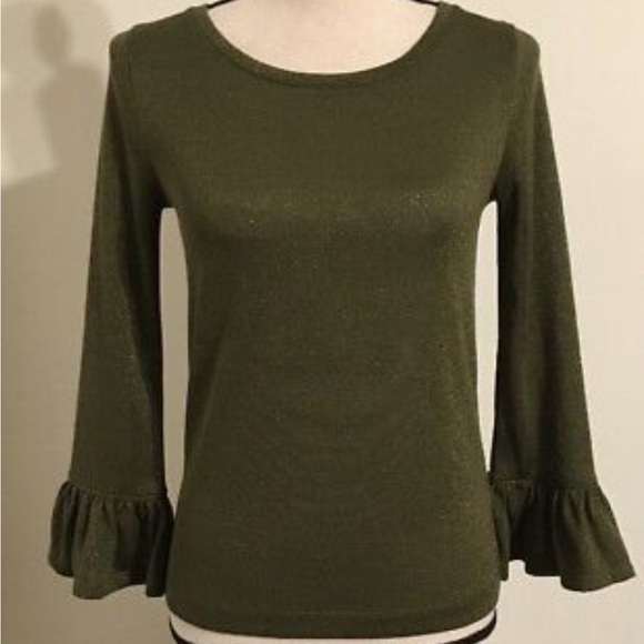 EUC | J. Crew | Olive Green Blouse | Size Small - Picture 3 of 8